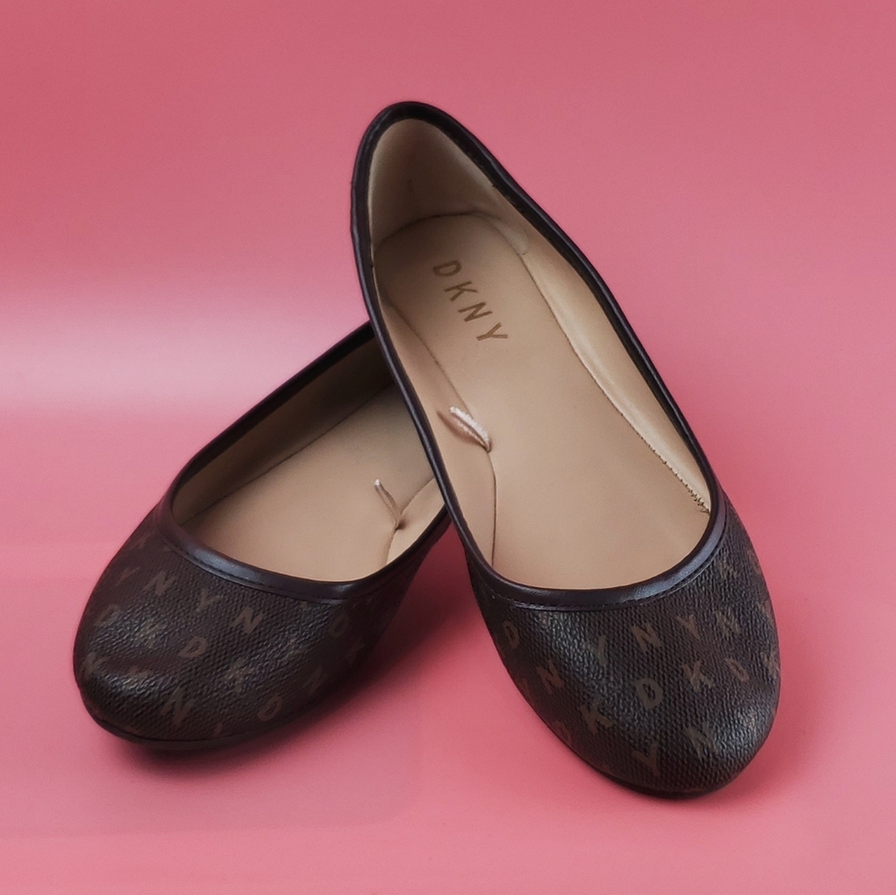DKNY Monogram Flats